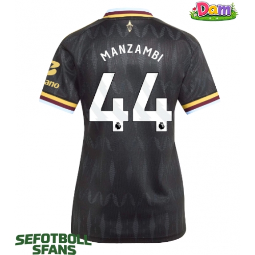 Aston Villa Johan Manzambi #44 Bortatröja Kvinnor 2026-27 Kortärmad
